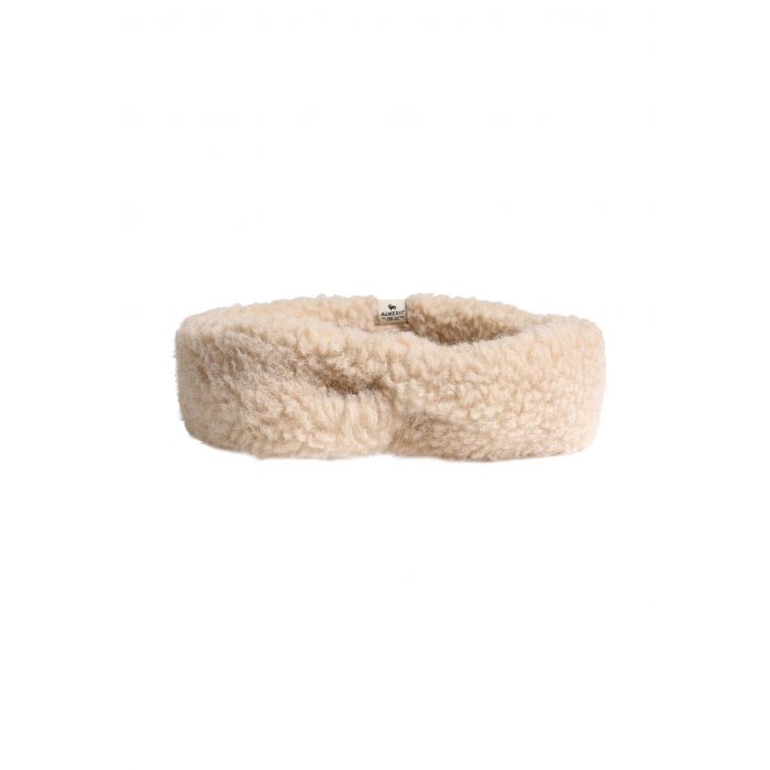 Alwero Stirnband – 100 % Wolle – Beige