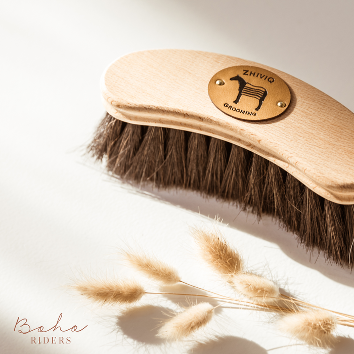 Zhiviq Banana Horse Hair - Paardenborstel - Finishing brush - Geschikt voor gevoelige delen van het lichaam