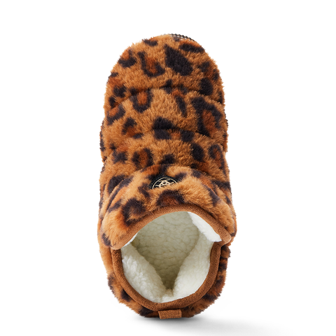 Ariat Booty Slipper Leopard – Hausschuhe – Fuzzy Leopard Print – Innen- und Außensohle