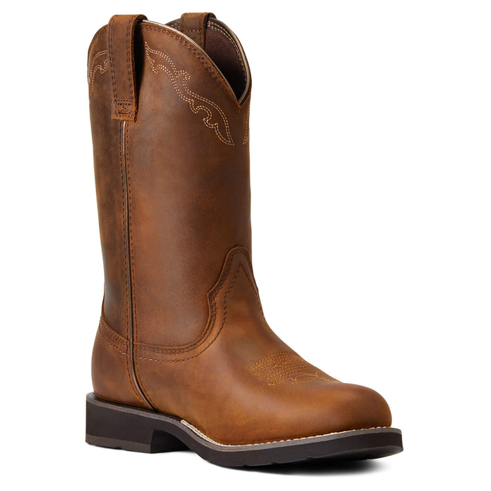 Ariat Delilah Round Toe H20 Waterproof Western Boot - Riding Boots - Distressed Brown - Waterproof