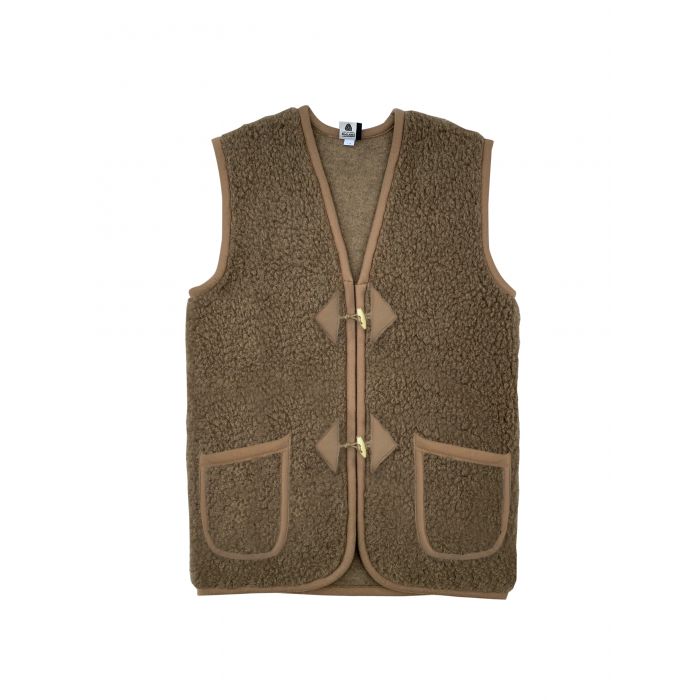 Alwero Bodywarmer - Waistcoat - 100% wool - Dark brown
