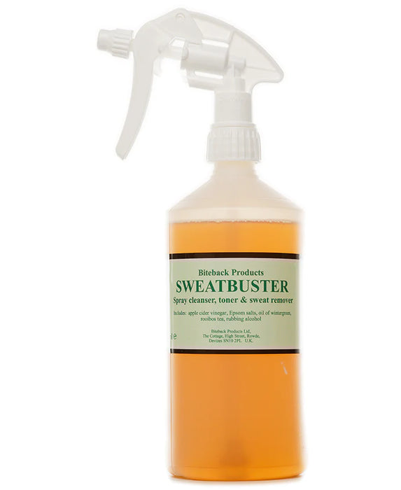 Biteback Sweatbuster Spray – Entfernt Schweißflecken – Reinigt das Fell – Pflegespray