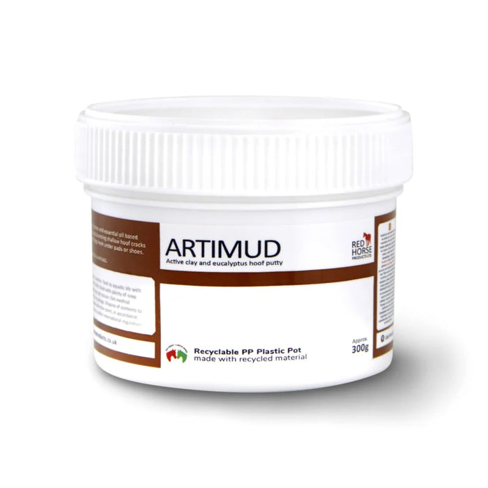 Red Horse Artimud - Hoof care - 300g - Antibacterial clay - Suitable for shallow holes and cracks - 100% natural