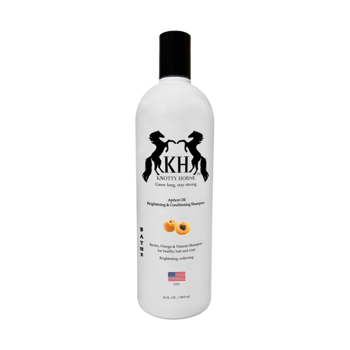Knotty Horse Apricot Oil Brightening Shampoo - Pferdeshampoo - Auf Basis von Aprikosenöl - Für alle Felle geeignet