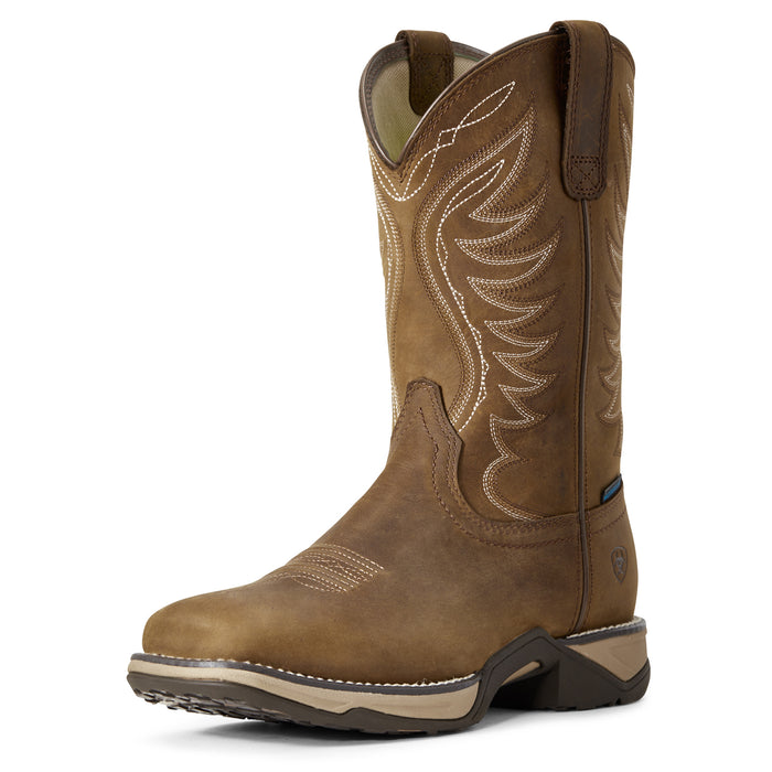 Ariat Anthem Waterproof Western Boot - Riding Boots - Distressed Brown - Waterproof 