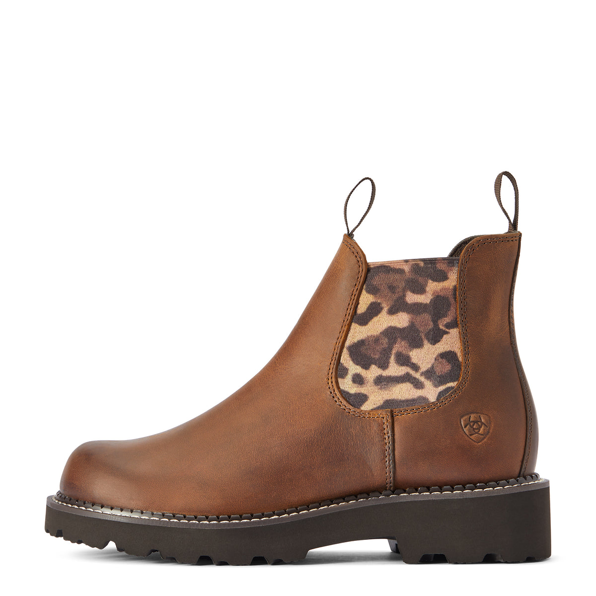 Ariat Fatbaby Twin Gore Riding Boots Distressed Tan Chelsea