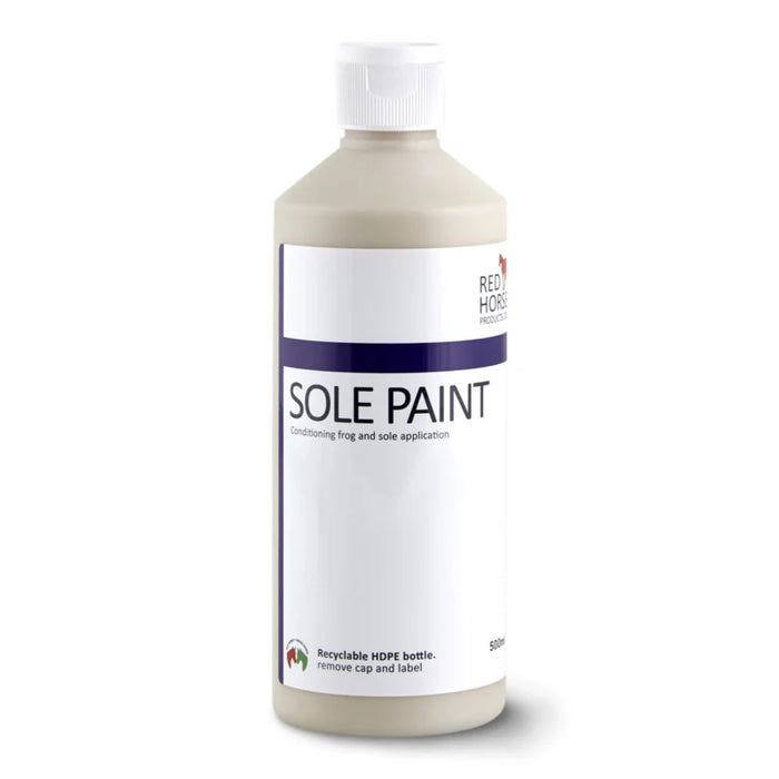 Red Horse Sole Paint - Hoof Care - 500ML - Treatment for Nasty Hoof Odor - Natural Ingredients 