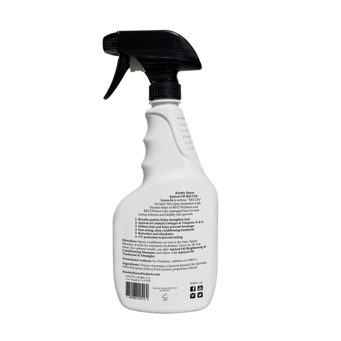 Knotty Horse Apricot Oil Leave-In Conditioner - Pferdespülung - Auf Basis von Aprikosenöl - Für alle Felle geeignet